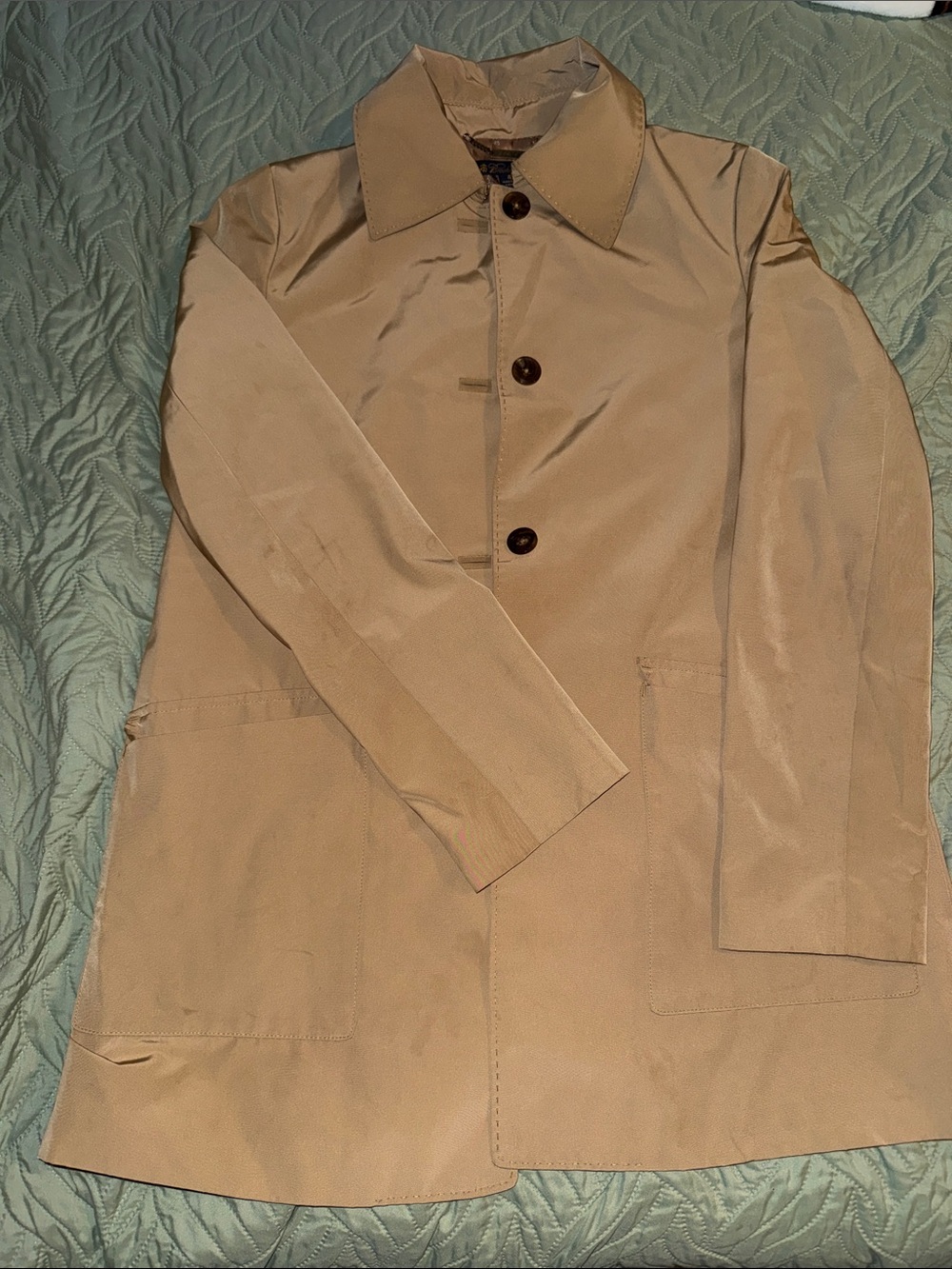 Brooks Brothers Beige/Tan Single-Breasted Trench Coat